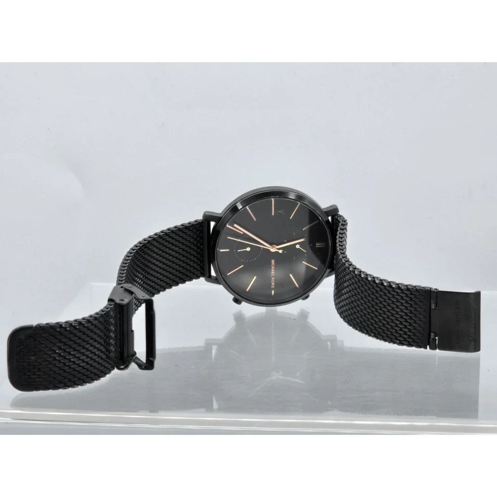 Michael Kors MK-8504 Jaryn Black Mesh Steel‎ Mens Watch - NEEDS BATT See Pics!